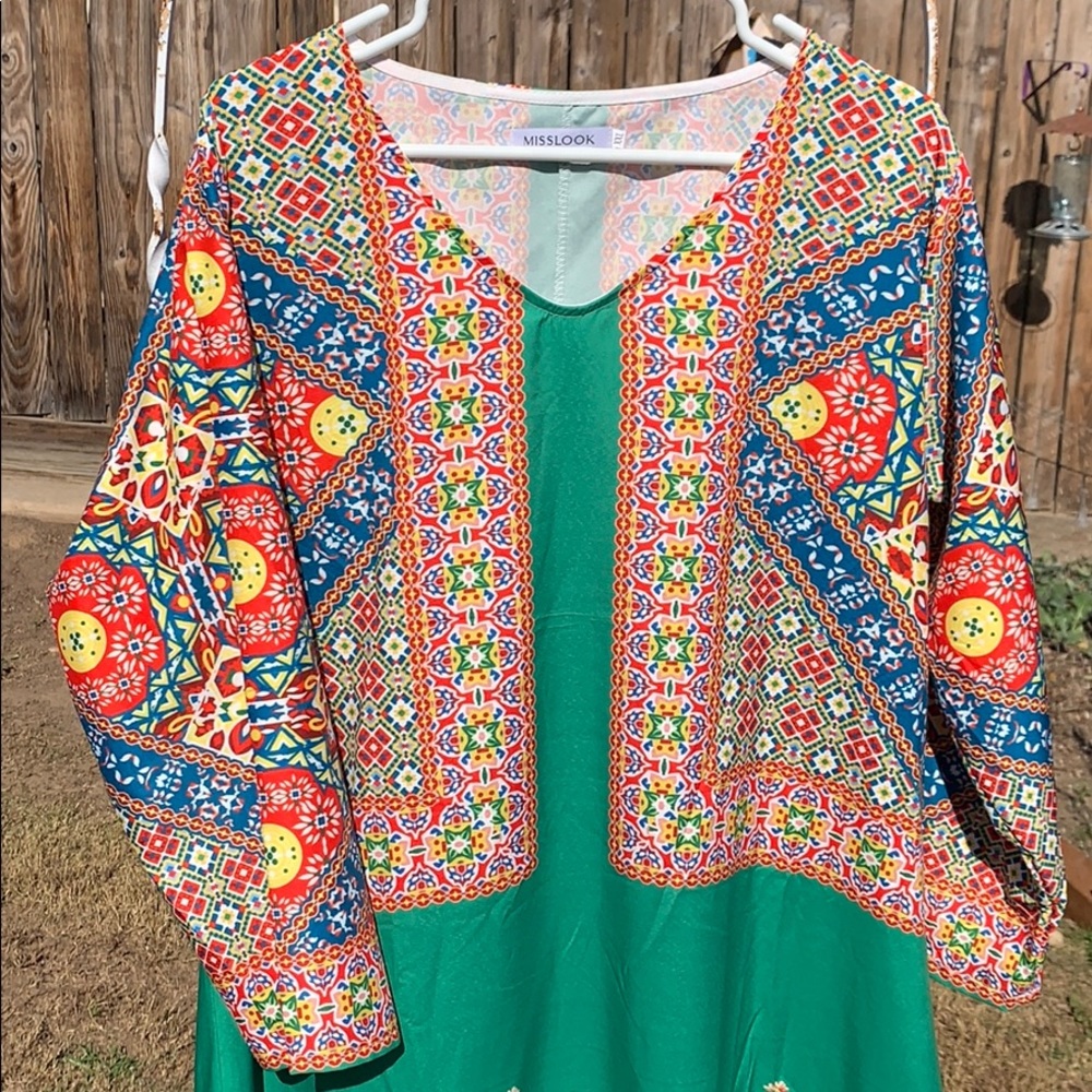 Colorful Boho Festival Dress 14-16 - Picture 5 of 7
